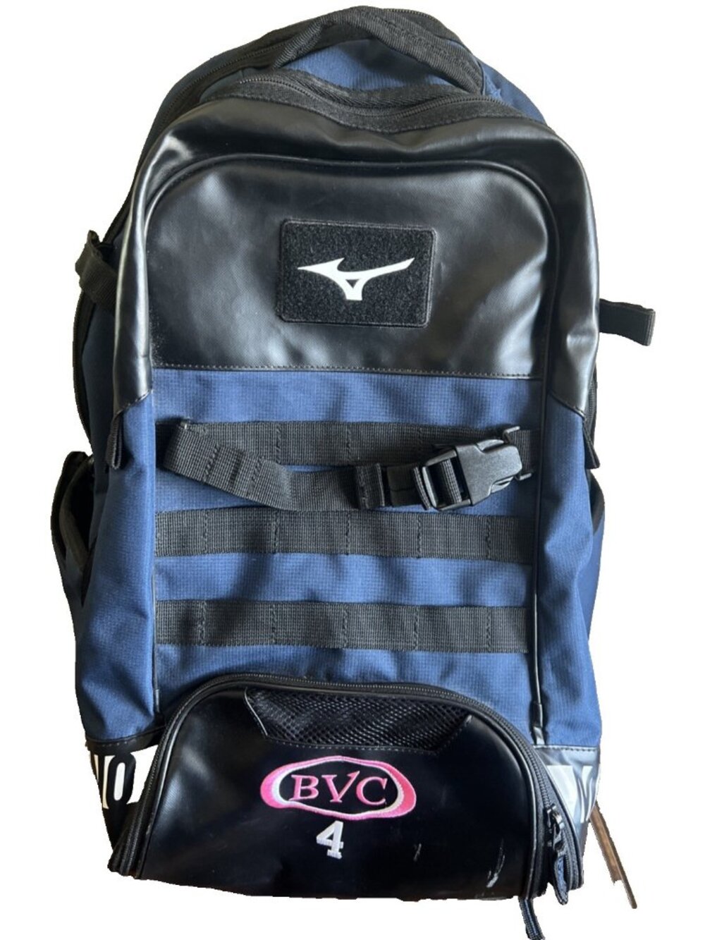 Mizuno MVP Backpack 22, Royal-Black Footwear Storage Baseball Bat Holder